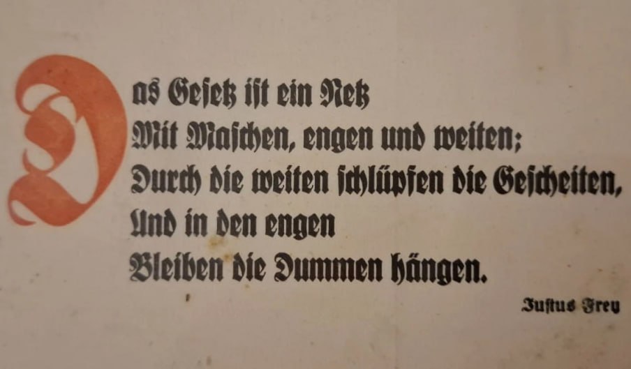 Das Gesetz ist ein Netz