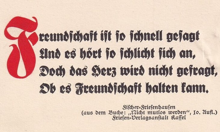 Freundschaft ist so schnell gesagt