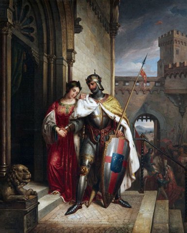 The Knight's Return (1841). Louis Brüls (German, 1803-1882).
