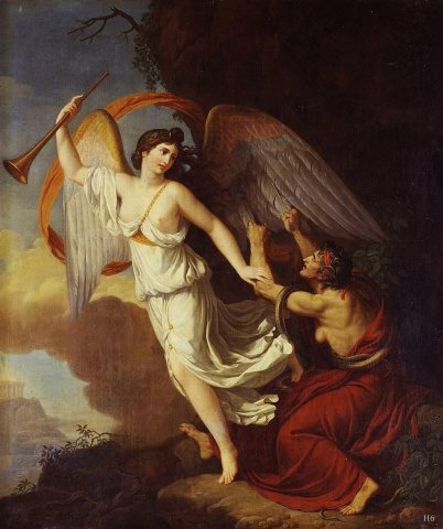 Envy Plucking the Wings of Time. Francois Guillaume Menageot (French, 1744-1816).