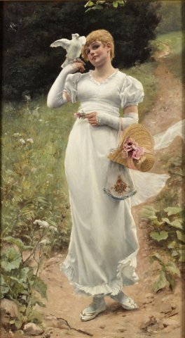 Innocence (c. 1888). Alfred Seifert (Czech-German, 1850-1901).