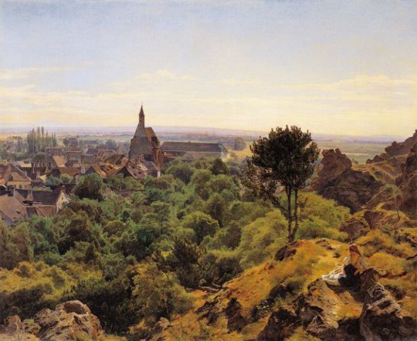 View to Mödling (1848). Ferdinand Georg Waldmüller (Austrian, 1793-1865).