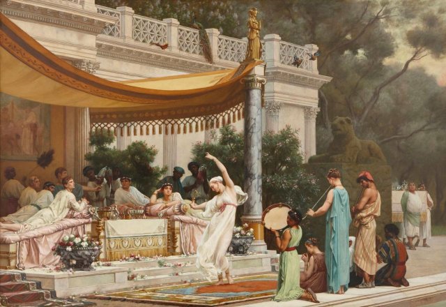 A Summer Repast at the House of Lucullus (1877). Gustave Boulanger (French, 1824-1888).