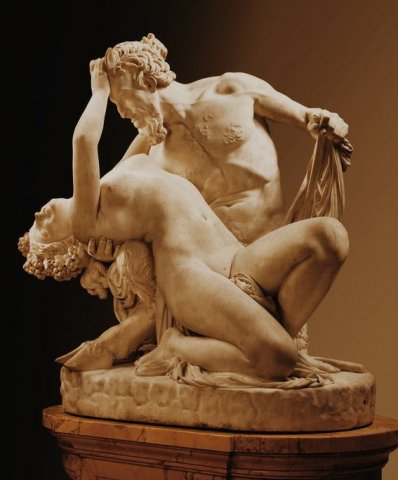 Satry ve Bacchante. James Pradier (Swiss, 1790-1852).