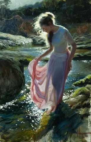 She Walks in Beauty. Vladimir Volegov (Contemporary Russian artist, b. 1957).