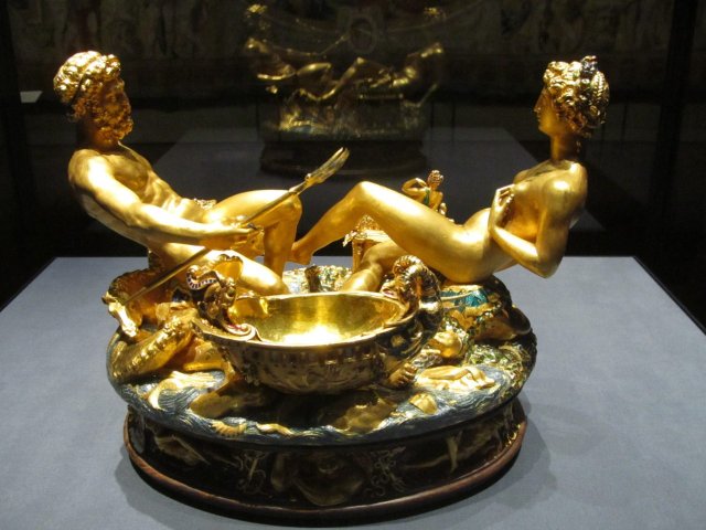 __The Saliera__ (1543) by Italian sculptor and goldsmith Benvenuto Cellini