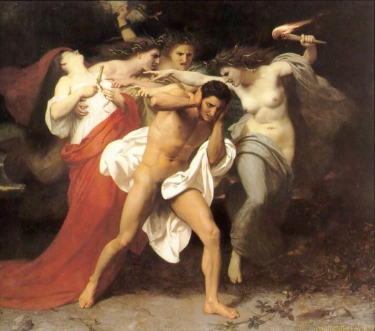 Orestes Pursued by the Furies (1862). William-Adolphe Bouguereau (French, 1825-1905).