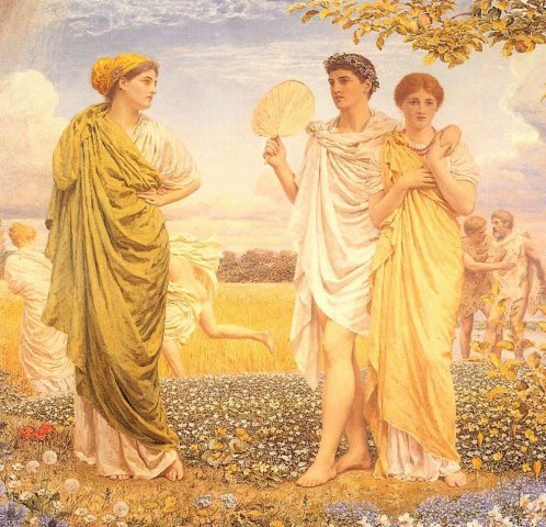 The Loves of the Winds and the Seasons, 1893. Albert Joseph Moore (English, 1841-1893).