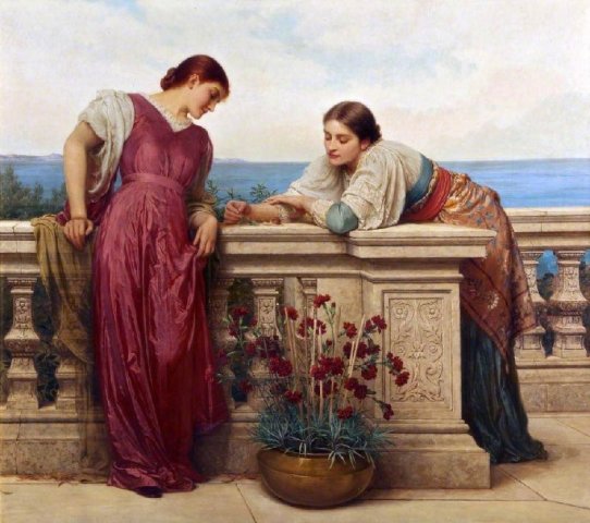 Dolce Far Niente (1882). Charles Edward Perugini (Italian-British, 1839-1918).