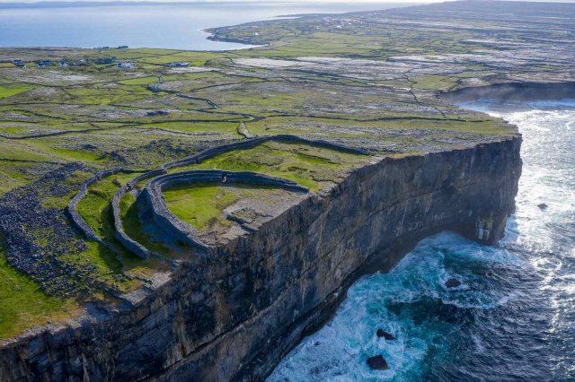 Dun Aonghasa, Inis Mór, Aran Islands.
Dún Aonghasa is over 3,000 years old. Excavations have revealed significant evidence of prehistoric metalworking, as well as several houses and burials. The wh