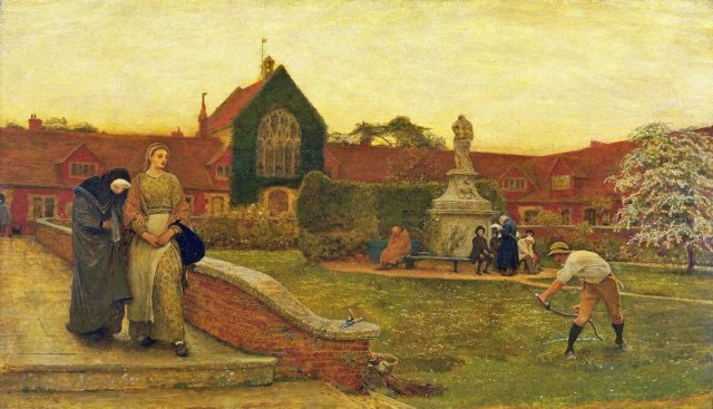 __The Harbour of Refuge__ (1872) by Frederick Walker, oil on canvas.
Collection of Tate Britain Art Museum