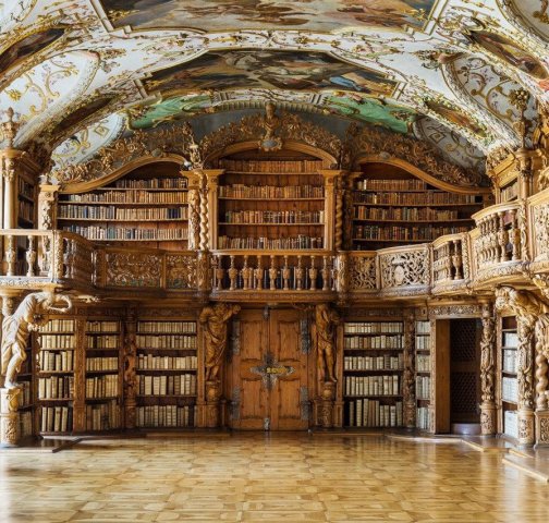 Waldsassen Abbey Library in Bavaria, Germany.