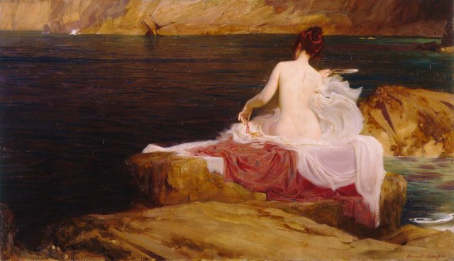 Calypso Island, by English painter Herbert James Draper (1897).