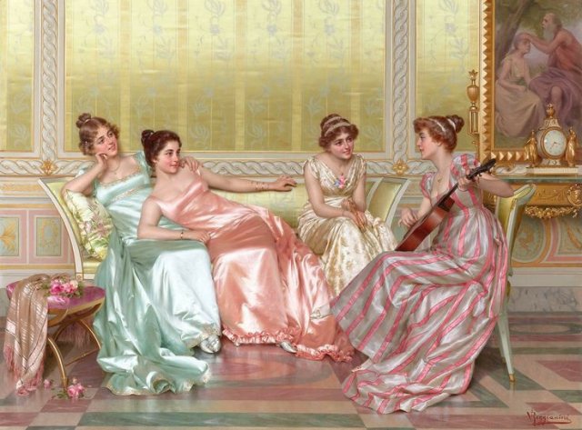 La Soirée. Vittorio Reggianini (Italian, 1858-1938).
