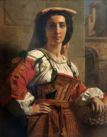 Italian in National Dress (c. 1860). Karl von Blaas (Austrian, 1815-1894).