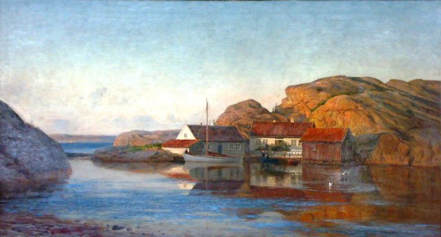 Hellesundskanten. Amaldus Nielsen (Norwegian, 1838-1932).
