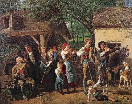 Seizure (1847). Ferdinand Georg Waldmüller (Austrian, 1793-1865).