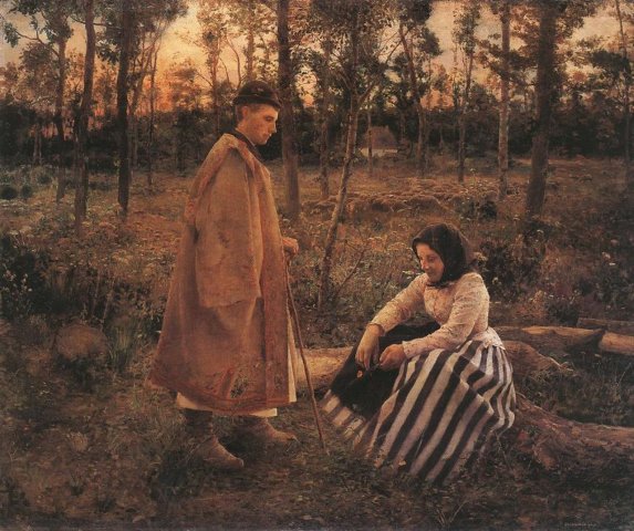 The Shepherd And Peasant. Béla Iványi-Grünwald (Hungarian, 1867-1940).