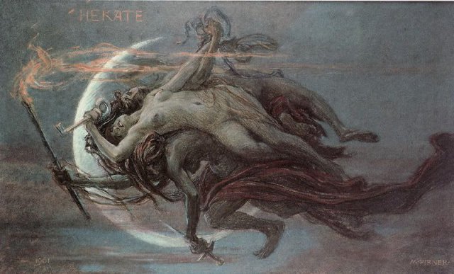 Hekate (1901). Maximilian Pirner (Czech, 1854-1924).