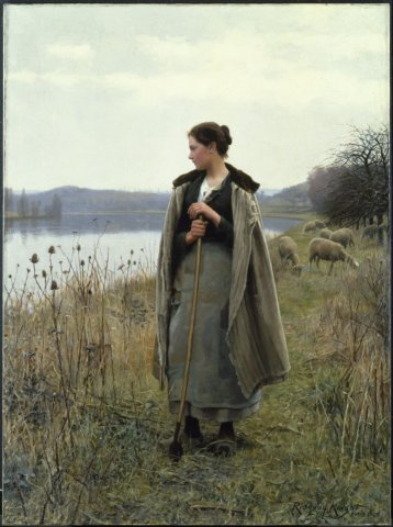 The Shepherdess of Rolleboise (1896). Daniel Ridgway Knight (American, 1839-1924).