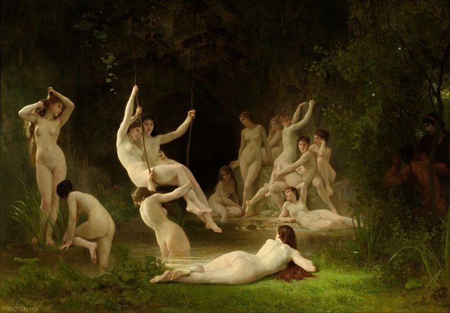 The Nymphaeum (1878 ). William-Adolphe Bouguereau (French, 1825-1905).