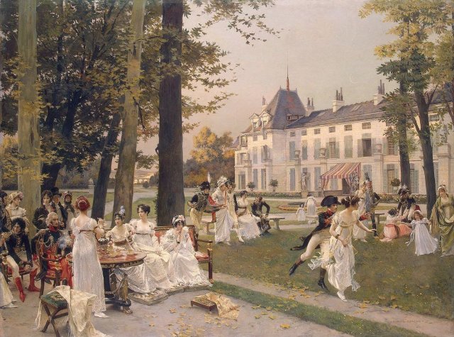 Reception at Malmaison in 1802 (c. 1894). François Flameng (French, 1856-1923).
