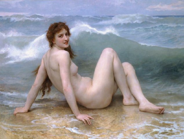 "The Wave" (1896) by William-Adolphe Bouguereau (1825-1905).
