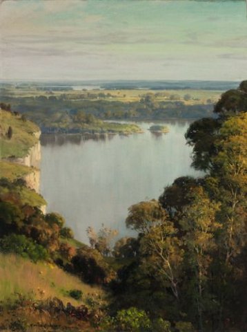 The River’s Golden Dream, c. 1911. Frederick Oakes Sylvester, (American, 1869-1915).