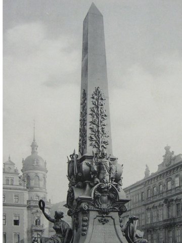 Obelisk in Dresden, Germany, 1898.