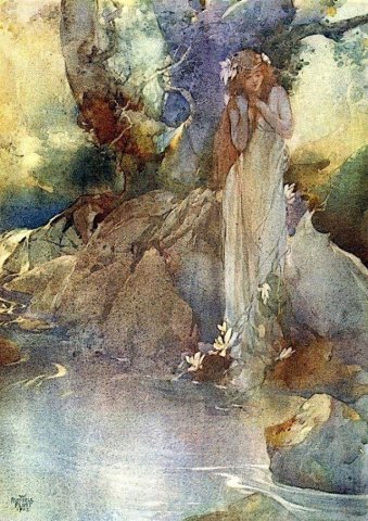 A Water Nymph (C. 1900). Sir William Russell Flint (Scottish,1880-1969).