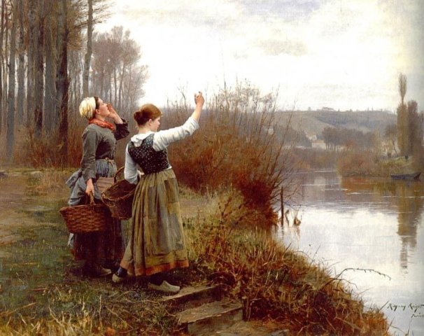 Hailing the Ferry. Daniel Ridgway Knight (American, 1839-1924).