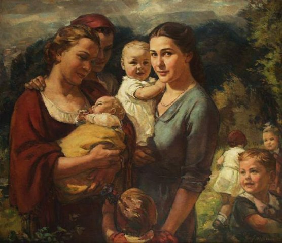 Glückliche Mütter (Happy Mothers). Richard Heymann (German, 1896-1961).