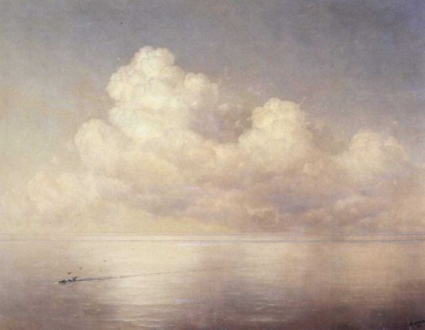Clouds Above a Sea Calm (1889). Ivan Aivazovsky (Russian, 1817-1900).