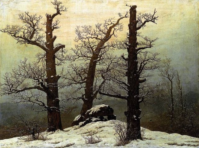 Dolmen in Snow (1807). Caspar David Friedrich (German, 1774-1840).