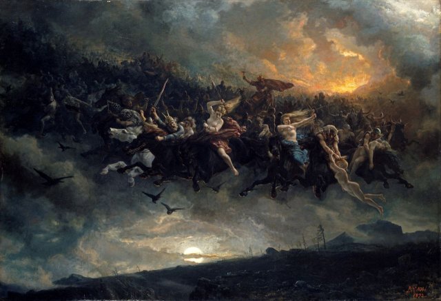 Wild Hunt of Odin (1872). Peter Nicolai Arbo (Norwegian, 1831-1892).