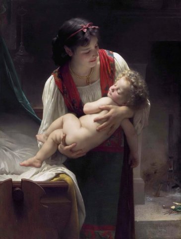 Lullaby (1873). William-Adolphe Bouguereau (French, 1825-1905).