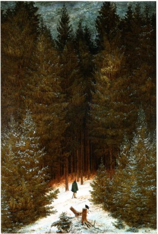 The Chasseur in the Forest, 1814. Caspar David Friedrich (German, 1774-1840).