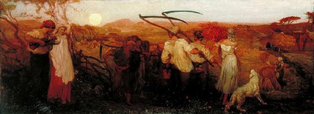 The Harvest Moon, 1872. George Hemming Mason (British, 1818-1872).