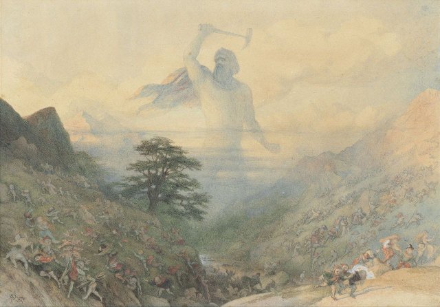Thor, God of Thunder (1872). Richard Doyle (English, 1824-1883).