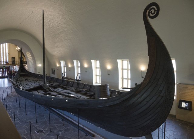 The Oseberg ship (Norwegian: Osebergskipet) is a well-preserved Viking Era ship discovered in a large burial mound at the Oseberg farm near Tønsberg in Vestfold county, Norway.