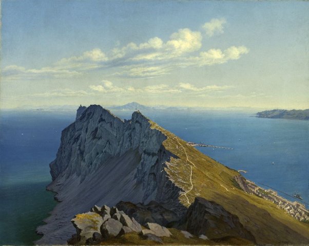 Gibraltar, 1869. Hubert Sattler (Austrian, 1817-1904).