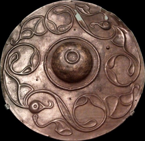 The Wandsworth Shield; Bronze shield boss decorated in La-Tène style, found in the river Thames, in London, England; 2nd century B.C. On display at the British Museum.
Celtic Europe - channel link (