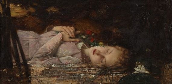 Ophélie (1867). Jean-Baptiste Bertrand (French, 1823-1887).