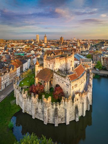 Castle Gravensteen, Ghent, Belgium.
