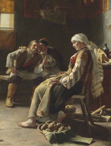 Meditation. Juliusz Zuber (Hungarian, 1861-1910).
