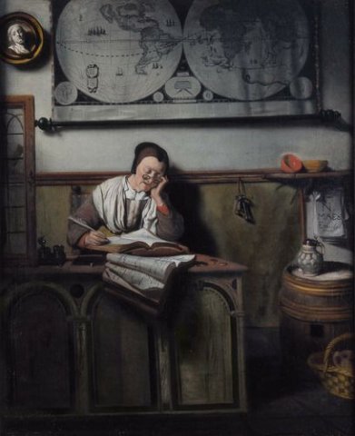 The Account Keeper, 1656. Nicolaes Maes (Dutch, 1634-1693).