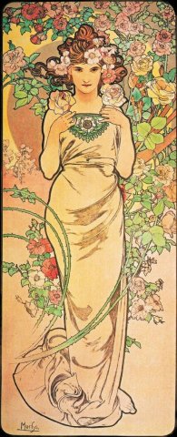 The Rose, 1898. Alfons Mucha (Czech, 1860-1939).