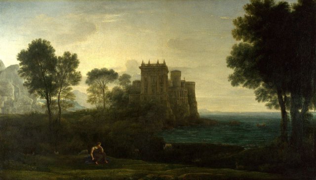 The Enchanted Castle (Landscape with Psyche Outside the Palace of Cupid) (1664). Claude Lorrain (French, 1604/1605-1682).