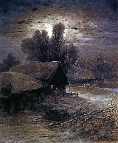 Winter Night. Aleksey Savrasov (Russian, 1830-1897).