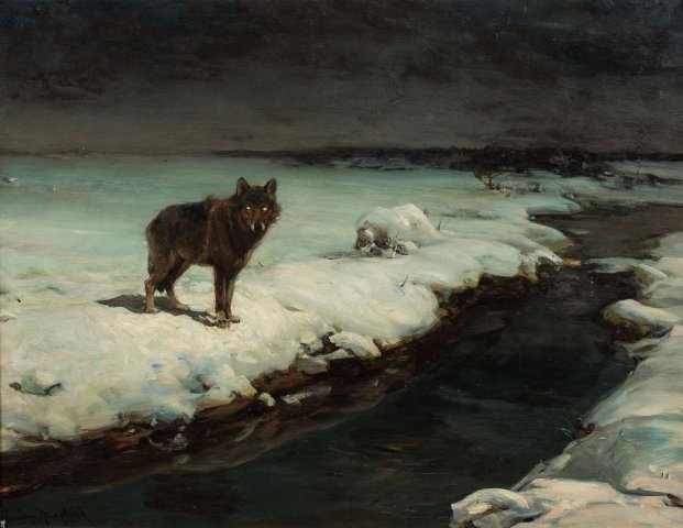 Wolf. Alfred Wierusz-Kowalski (Polish, 1849-1915).